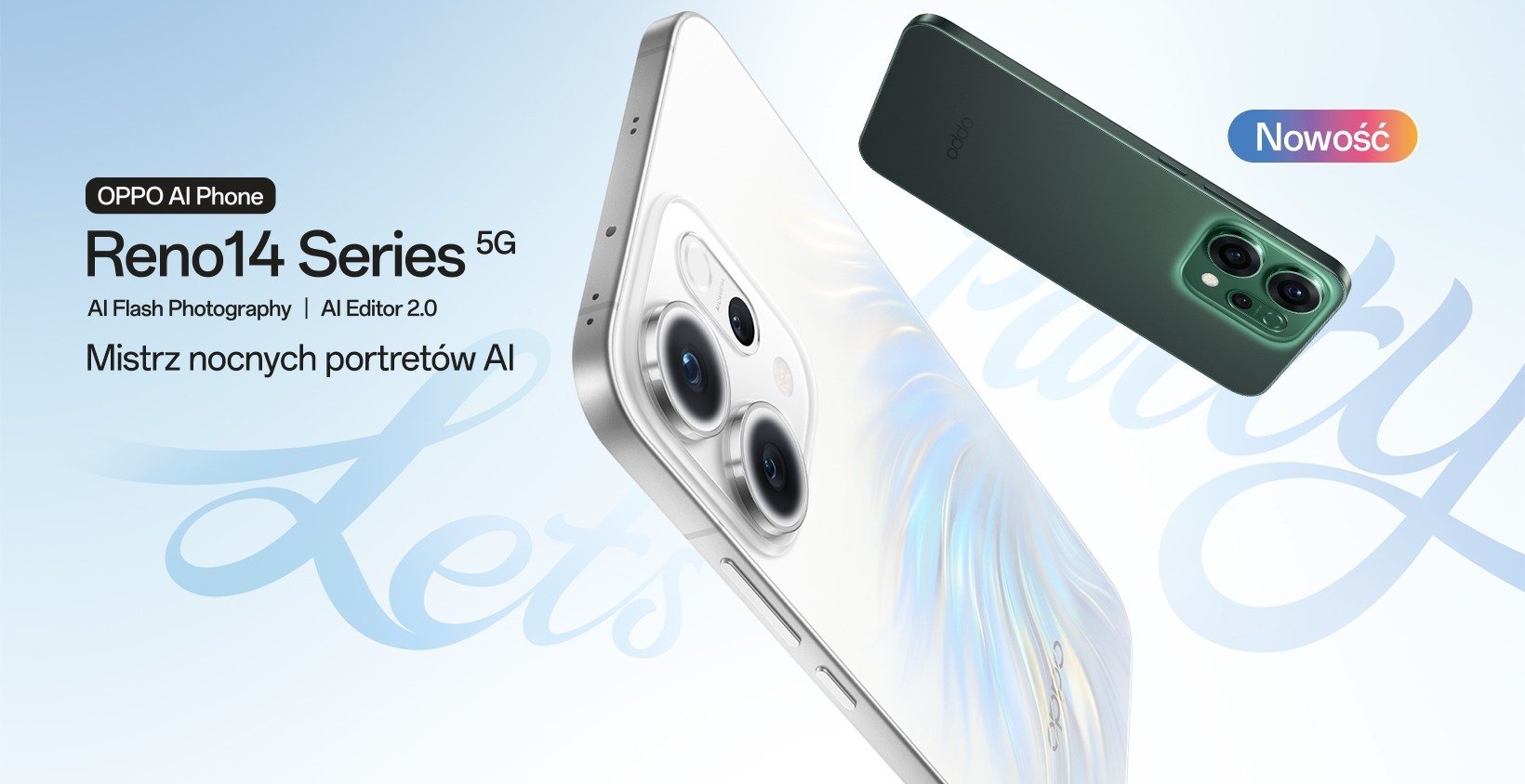 OPPO prezentuje nową serię Reno14 5G - połączenie AI Flash Photography i olśniewającego designu