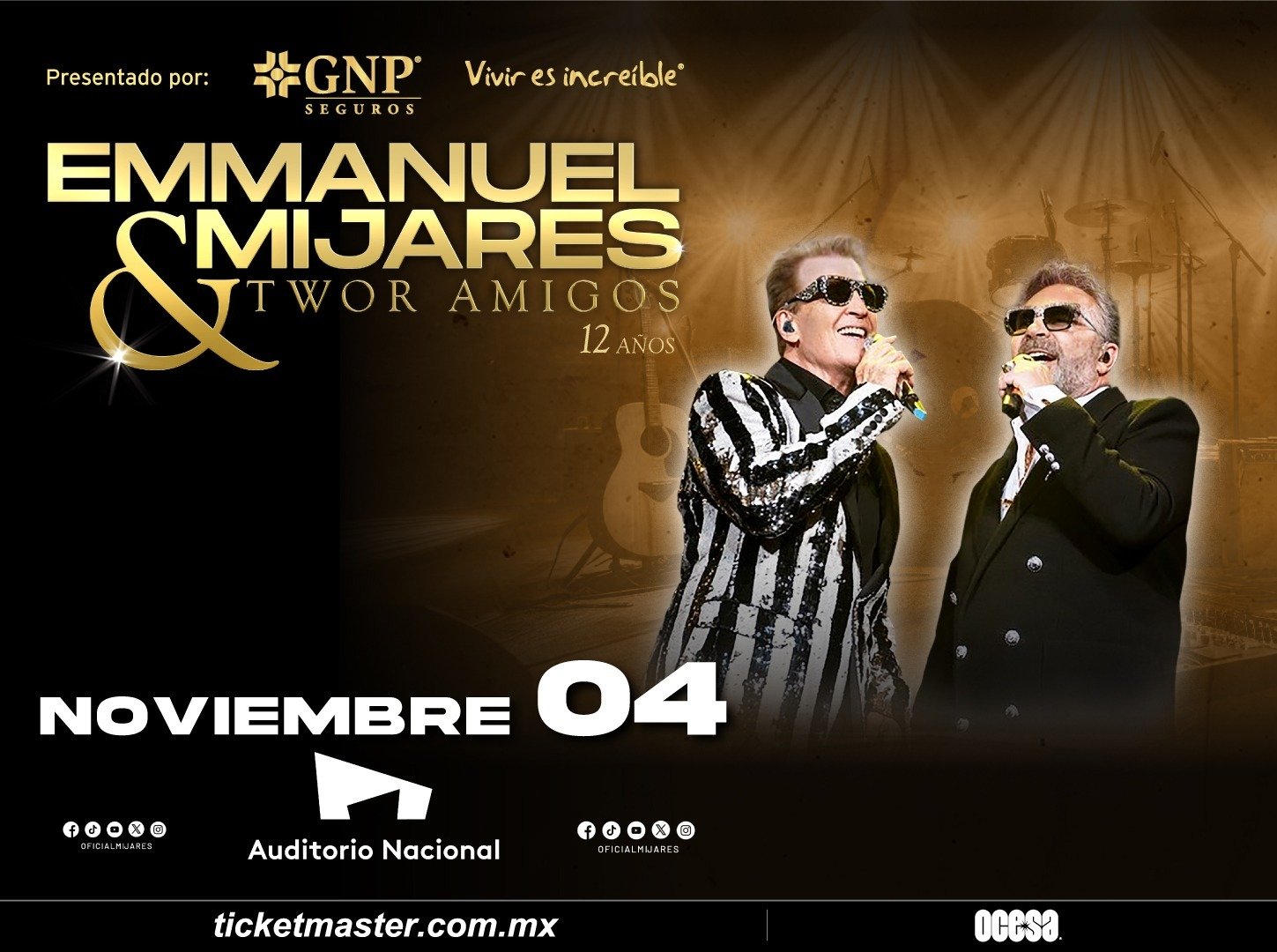 Emmanuel & Mijares, el legendario dúo que sigue haciendo historia en el pop mexicano, regresa al máximo escenario de Reforma
