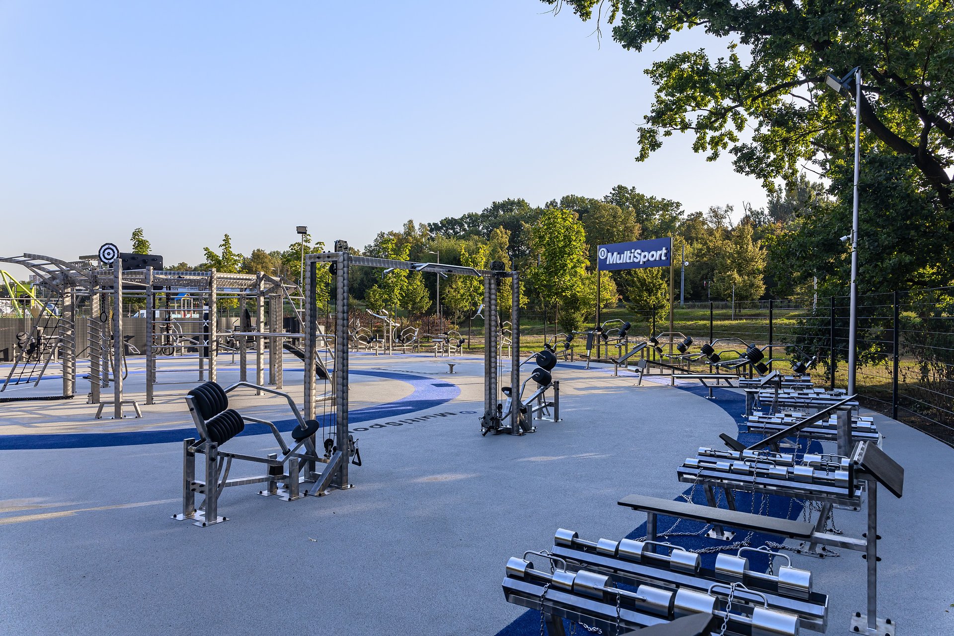 Outdoor gym on the PGE National Stadium grounds