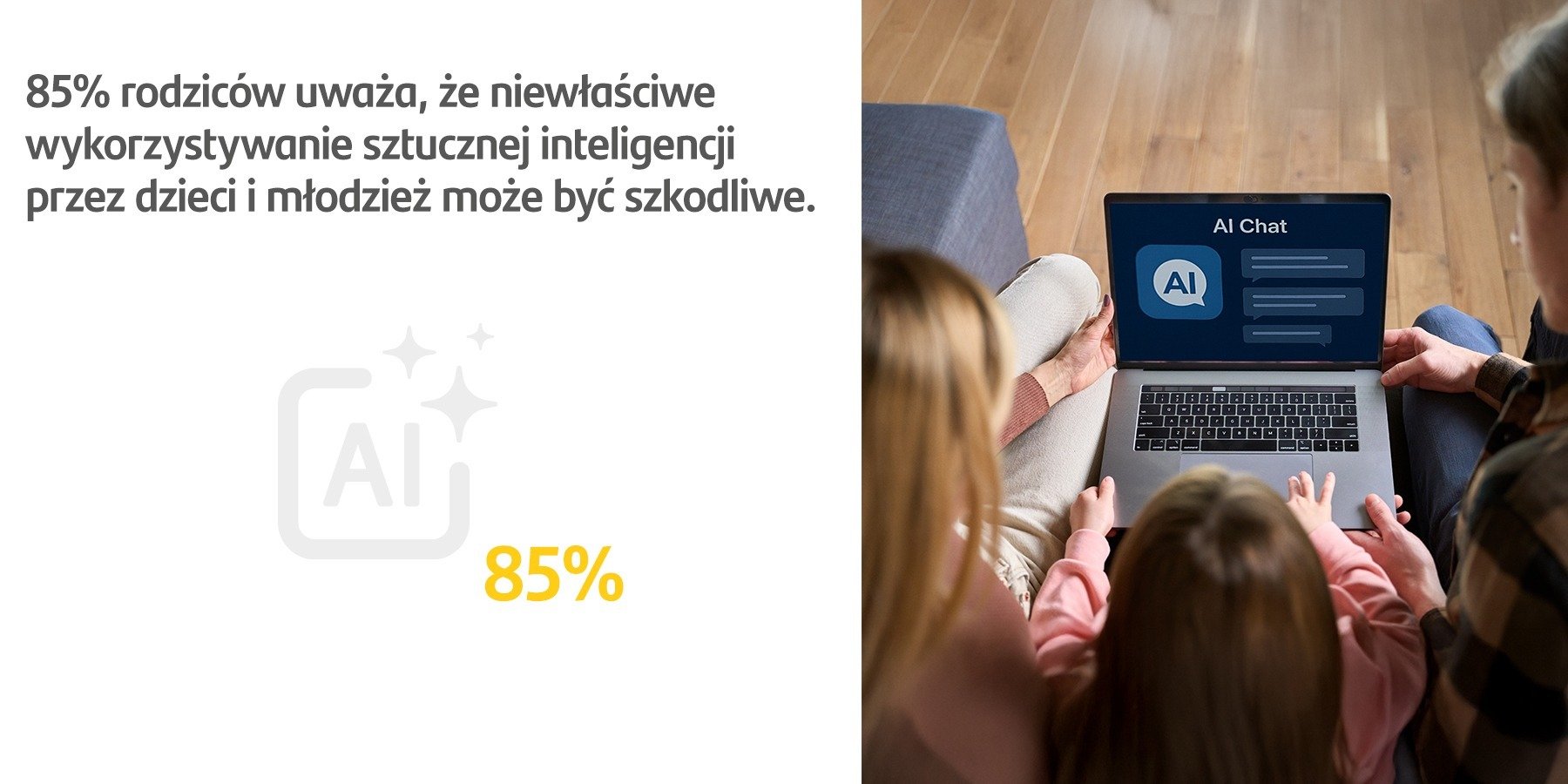 Santander Consumer Bank: 85 proc. rodziców uważa, że niewłaściwe wykorzystywanie sztucznej inteligencji przez dzieci i młodzież może być szkodliwe