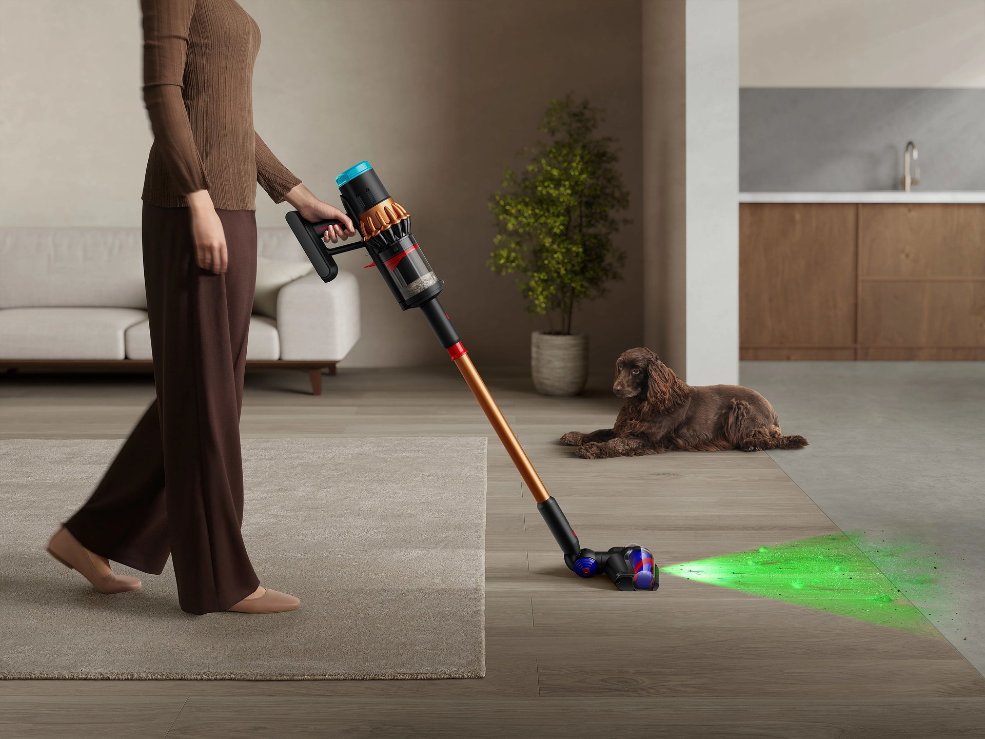 Przedstawiamy odkurzacz pionowy Dyson V16 Piston Animal SubmarineTM – najmocniejszy odkurzacz bezprzewodowy Dyson z funkcją aktywnego mycia oraz z technologią przeciw plątaniu włosów1