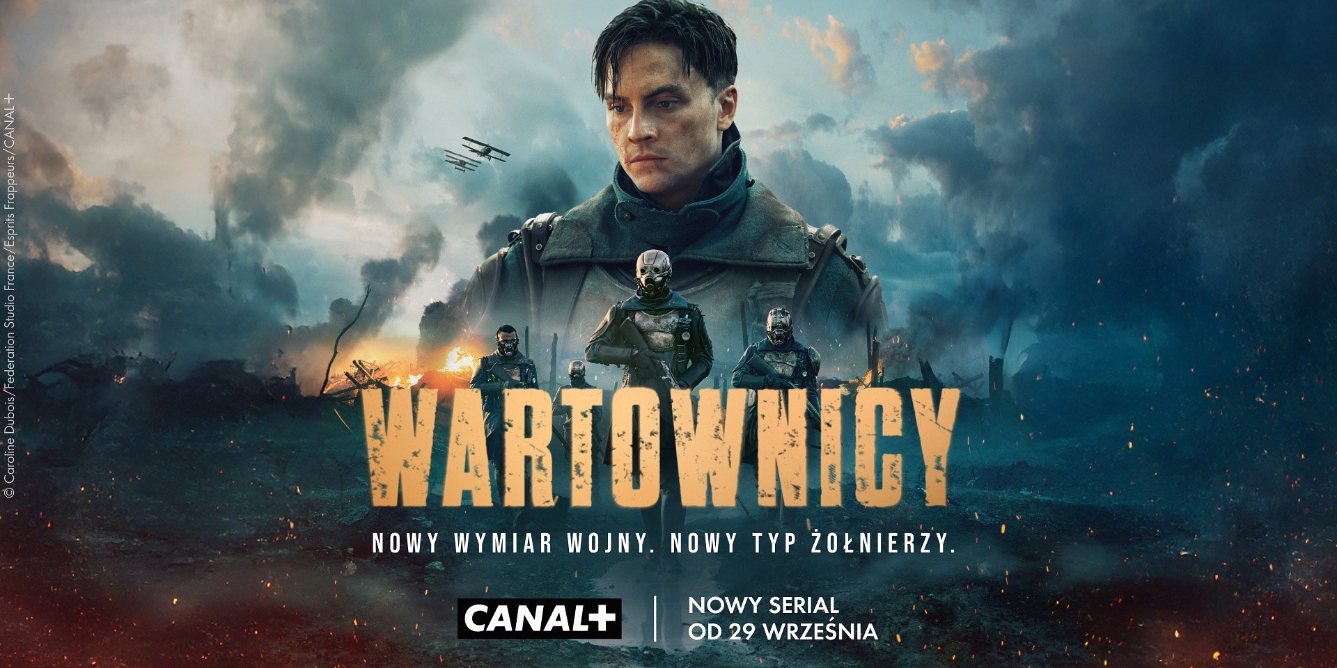 Osadzony w realiach I wojny światowej, łączący dramat wojenny z historią miłosną w tle i elementami science fiction – WARTOWNICY, nowy serial oryginalny CANAL+, dostępny od 29 września w serwisie streamingowym.