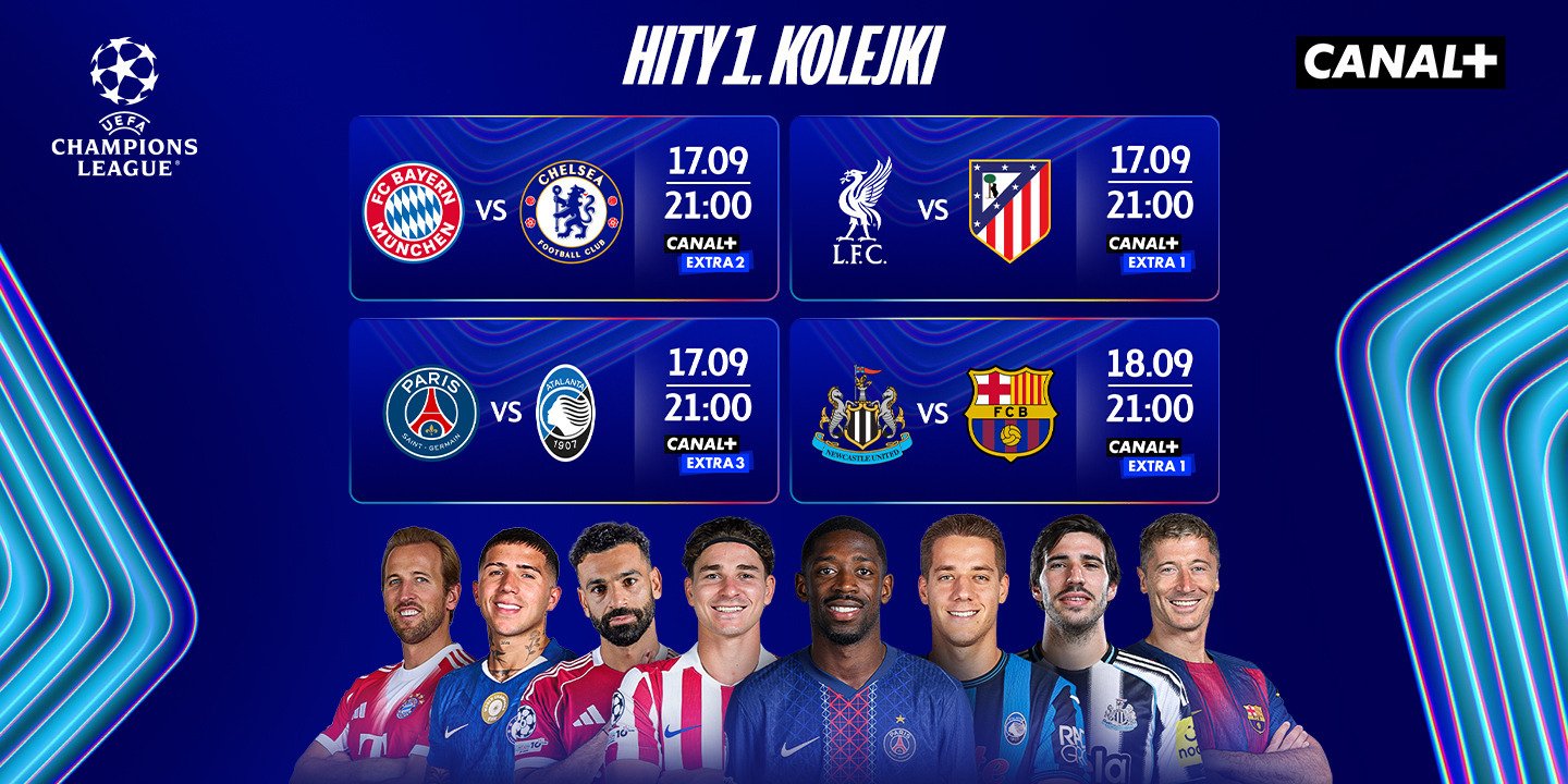 Start fazy ligowej UEFA Champions League 2025/26 w CANAL+!