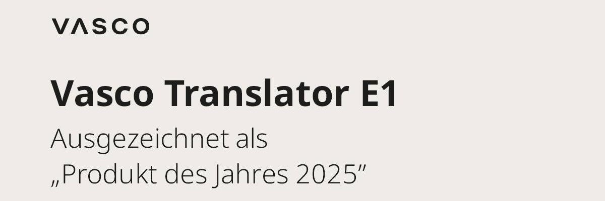 Vasco Translator E1 - “Produkt Roku” w Niemczech