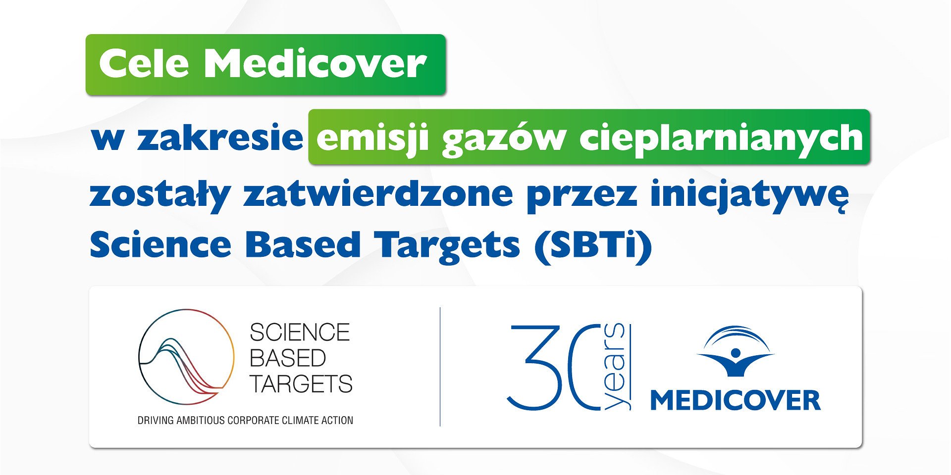 Cele klimatyczne Medicover zatwierdzone przez inicjatywę Science Based Targets (SBTi)