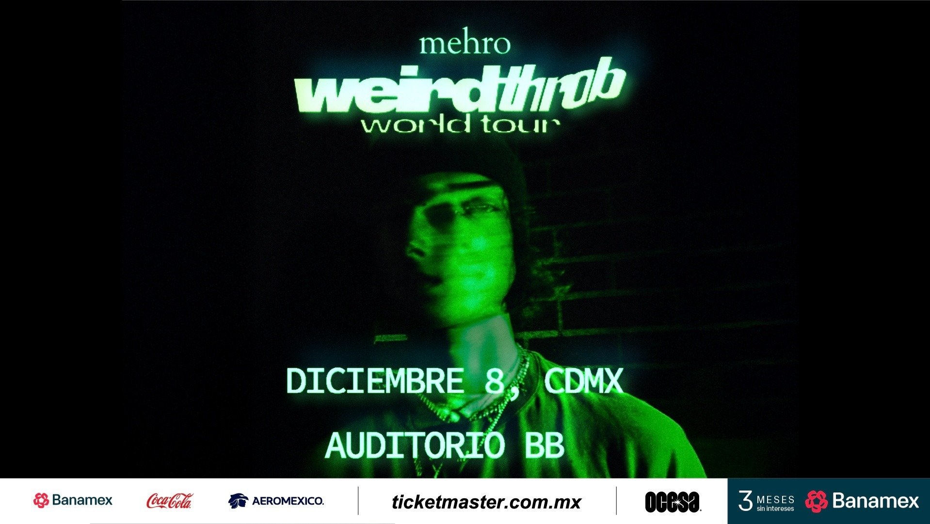 mehro presentará su nuevo álbum WEIRDTHROB en vivo en el Auditorio BB en Ciudad de México