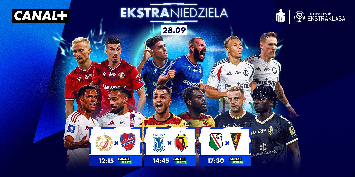„EkstraNiedziela” – hitowe spotkania 10. kolejki PKO Bank Polski Ekstraklasy w CANAL+