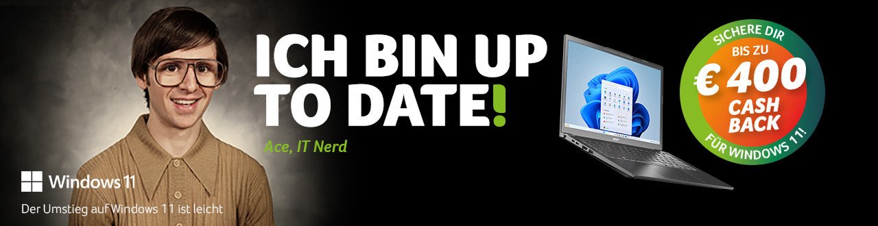 Windows 10 Supportende: Acer belohnt den Umstieg mit bis zu 400 Euro Cashback