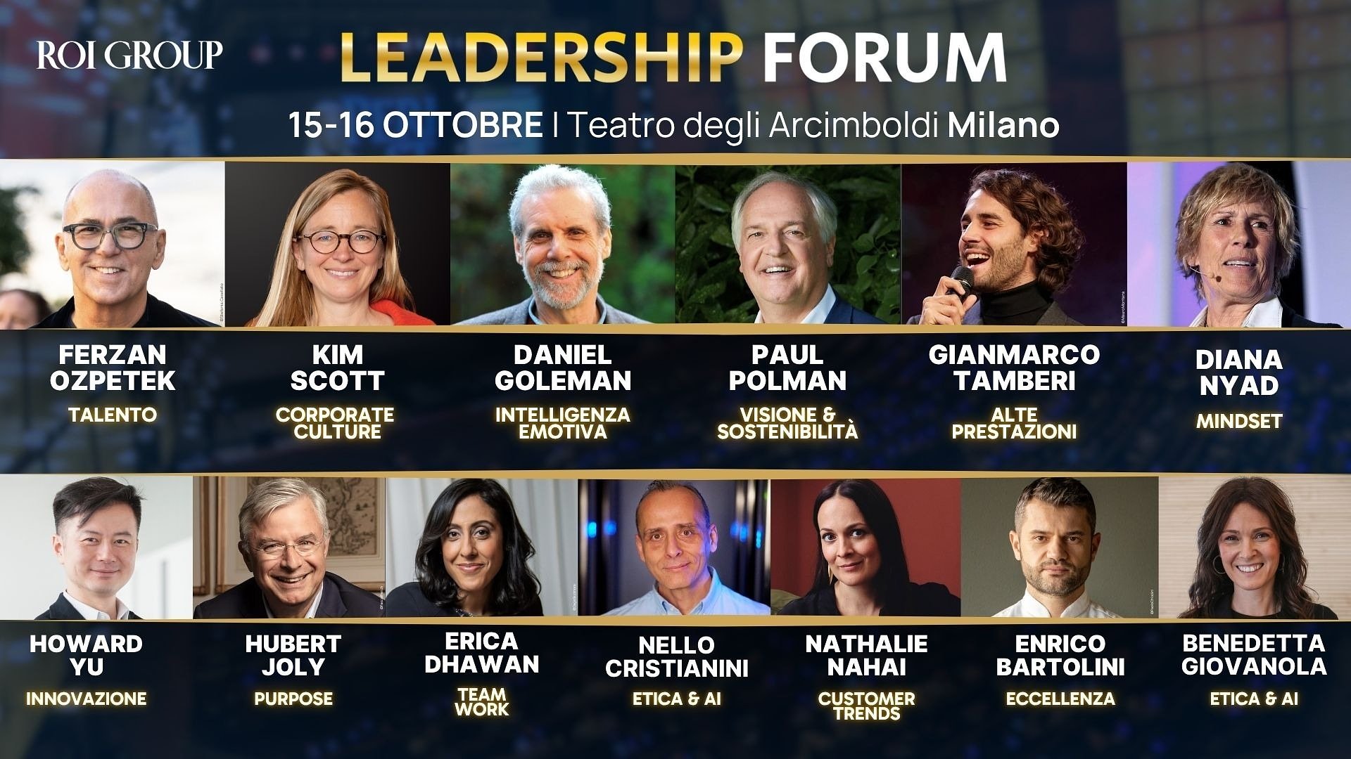 Il Leadership Forum 2025 firmato ROI Group torna protagonista a Milano il 15 e 16 ottobre