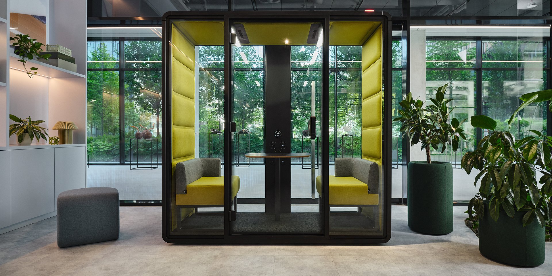 The latest Hushoffice innovations at the Orgatec India in Mumbai