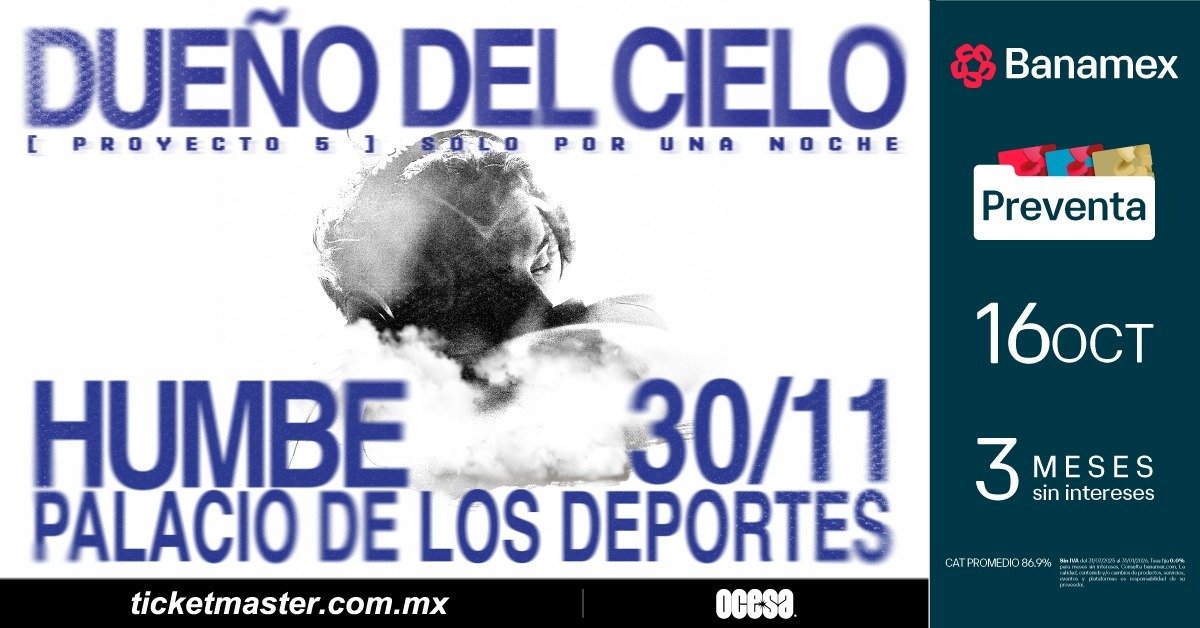 Humbe anuncia show para Ciudad de México