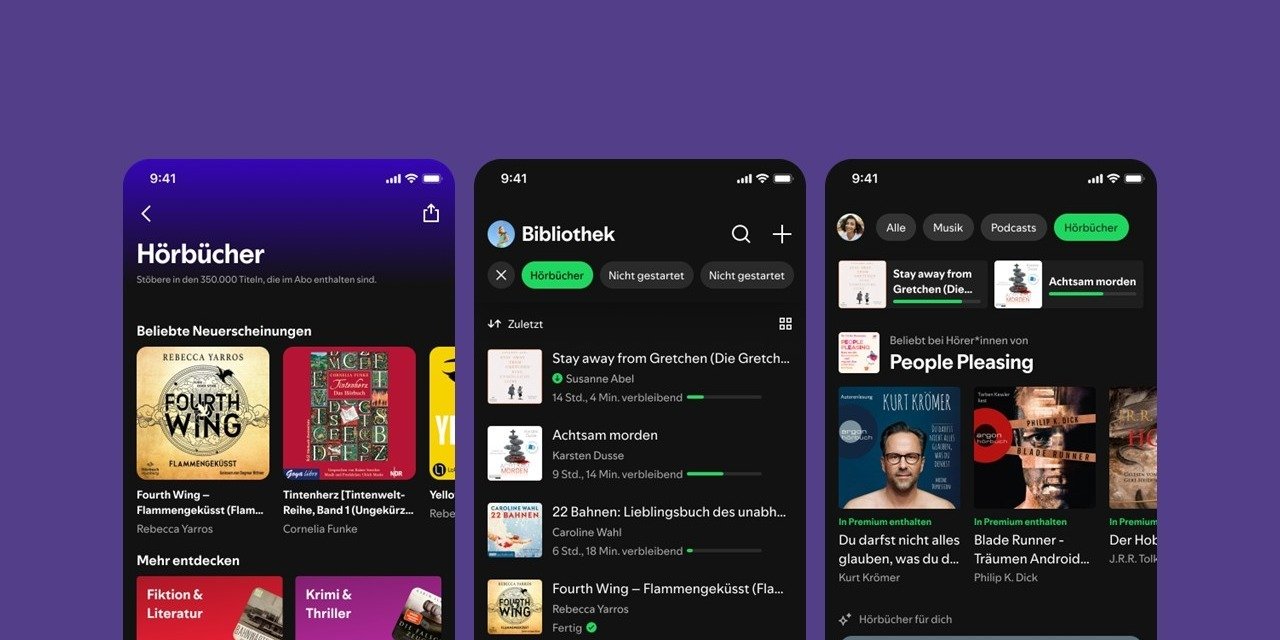 Sechs Monate nach dem Start: Die Spotify Premium Hörbuch Experience wächst – besonders beliebt bei jungen Hörer*innen