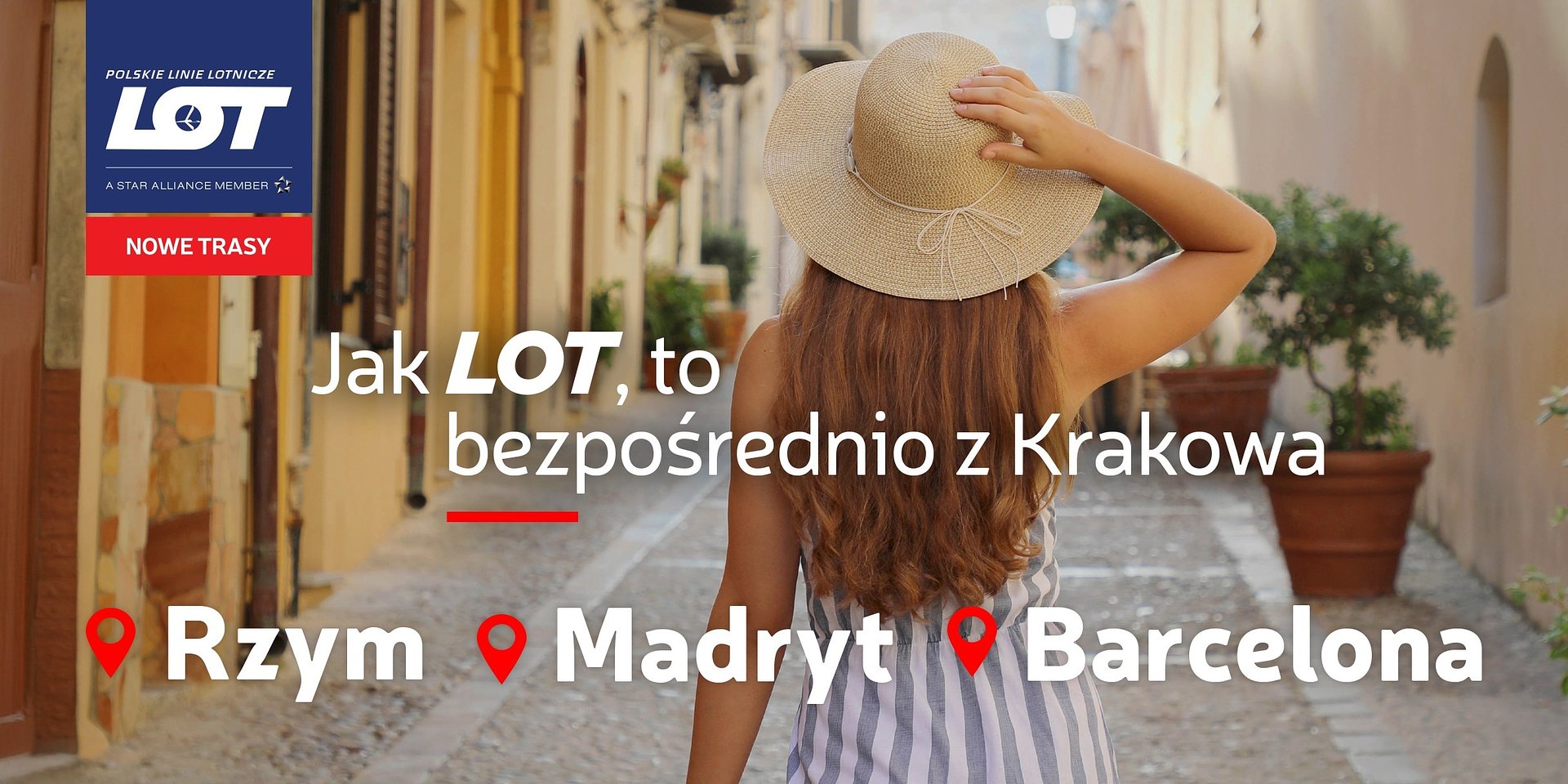 Polskie Linie Lotnicze LOT rozwijają swoją obecność na lotniskach regionalnych. Narodowy przewoźnik połączy Kraków z Rzymem, Barceloną i Madrytem