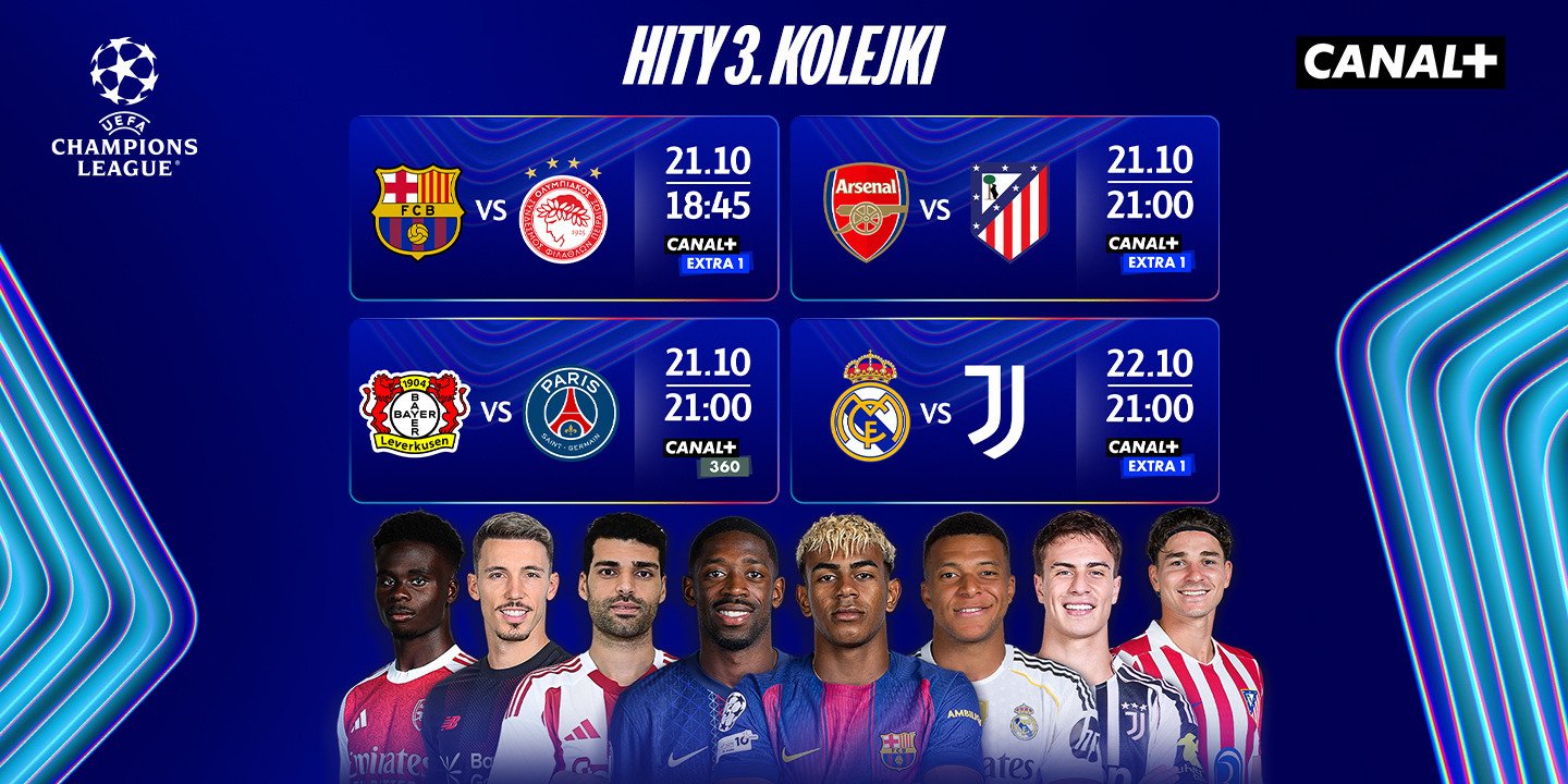 3. kolejka UEFA Champions League w CANAL+