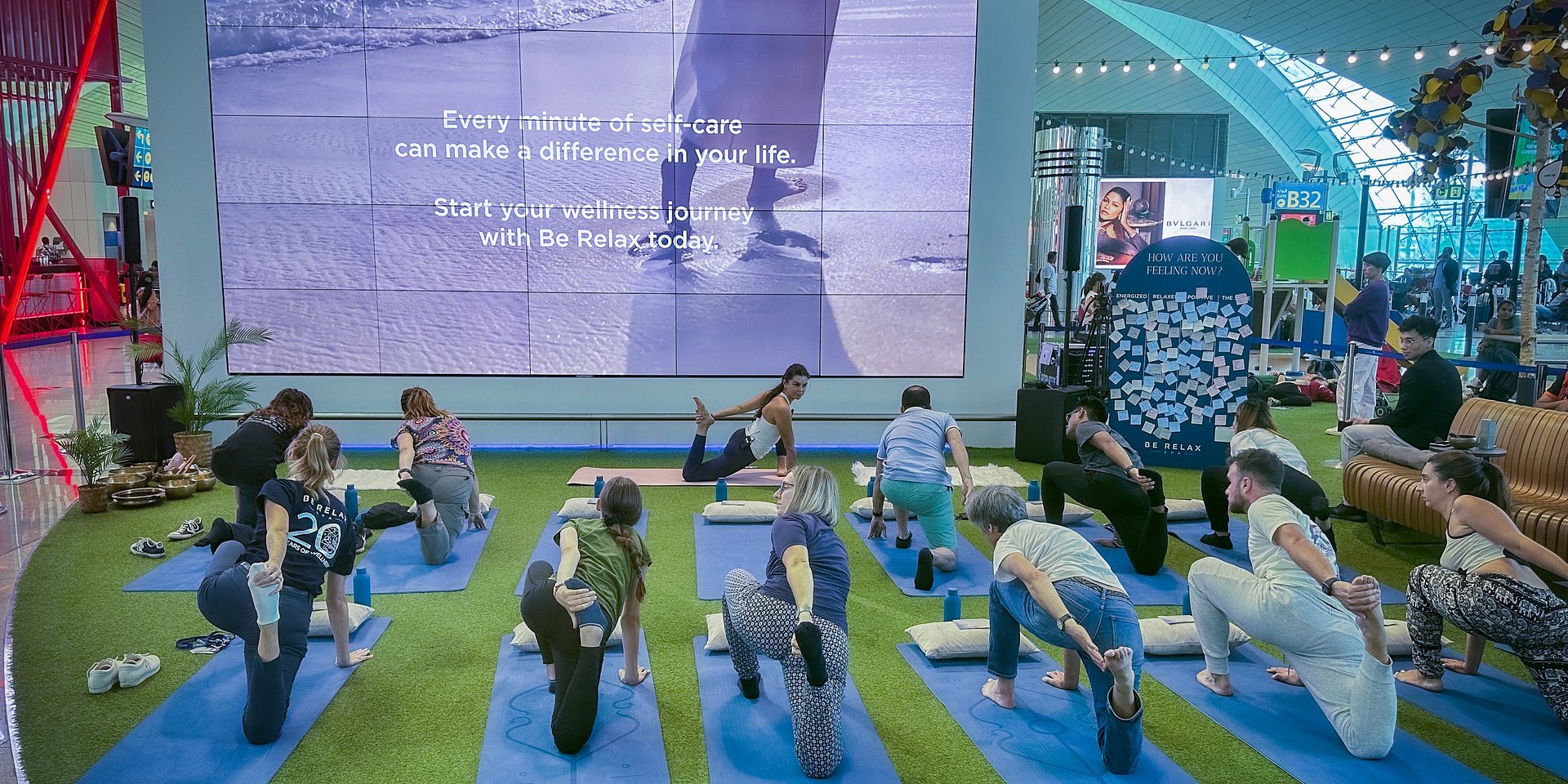 Dubai Fitness Challenge Month Comes to DXB Airport with Be Relax Wellness Challenge Days