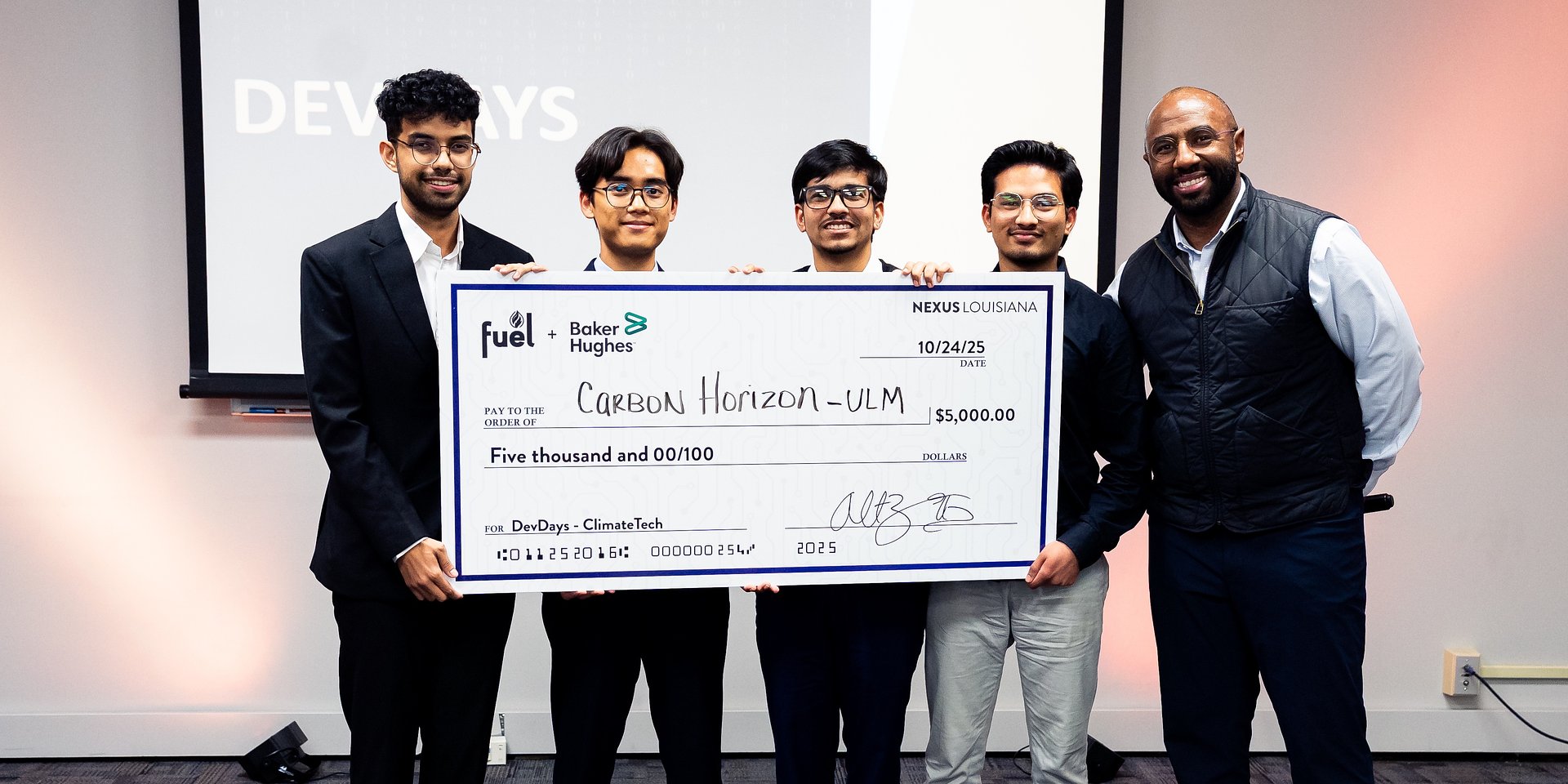 University of Louisiana at Monroe Team Wins Nexus Louisiana’s DevDays ClimateTech Challenge