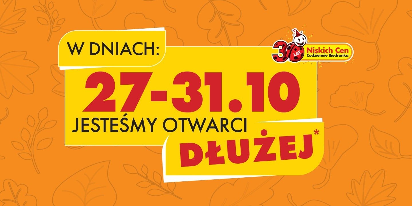 Cały tydzień dłuższych zakupów w Biedronce przed Wszystkimi Świętymi