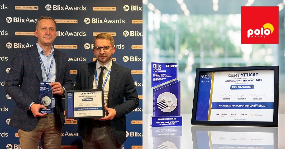 POLOmarket po raz drugi z rzędu Innowacyjną Siecią Roku w plebiscycie Blix Awards 2025