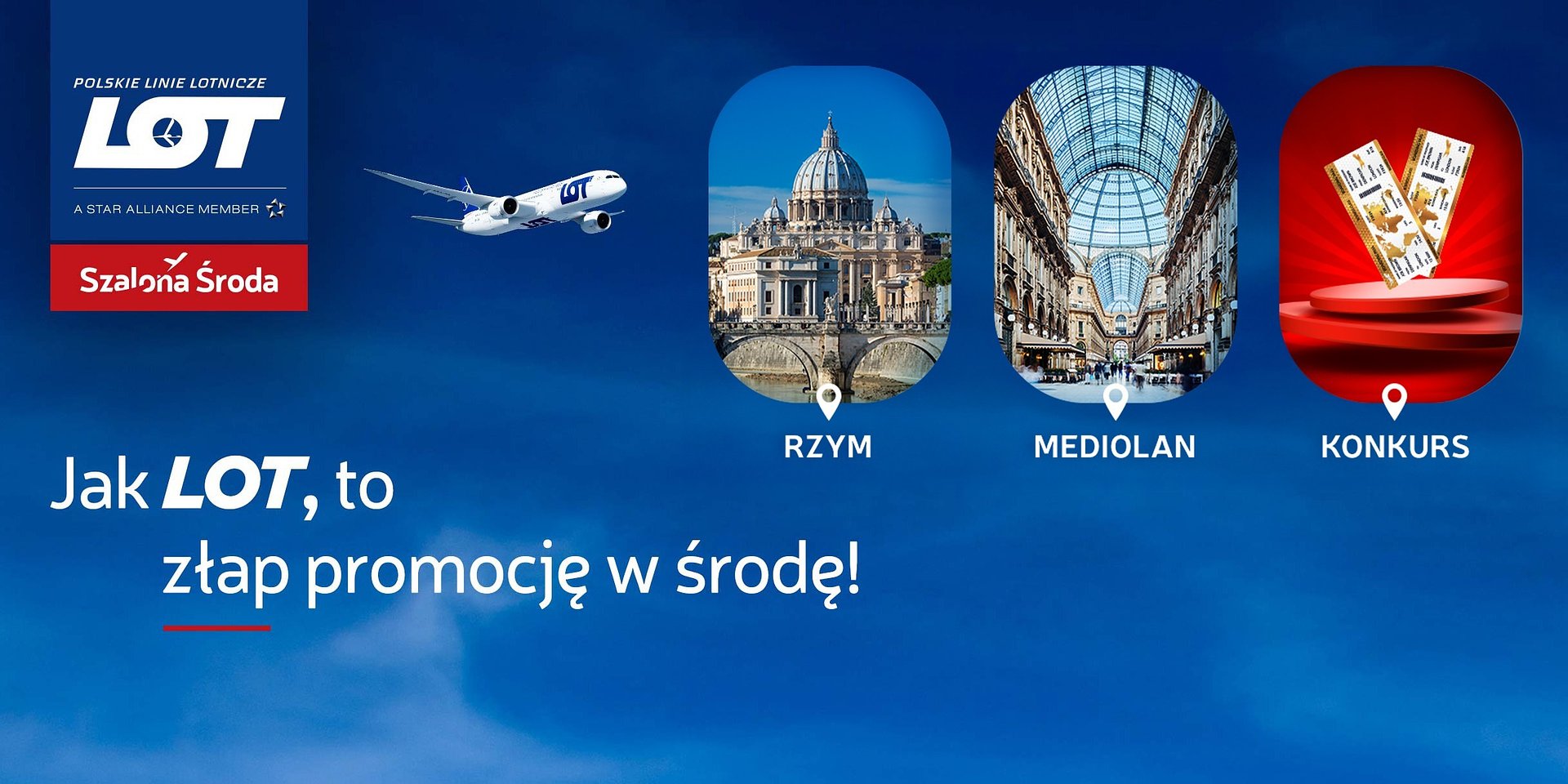 Wymarzona podróż do Larnaki, a może city break w Rzymie? Jak LOT to złap promocję w środę i wygrywaj w Szalonym Konkursie!