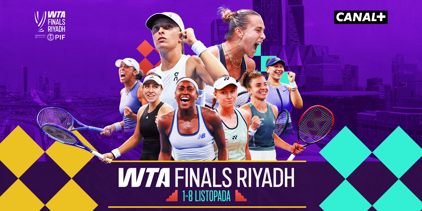 WTA Finals Rijad 2025 z udziałem Igi Świątek tylko w CANAL+