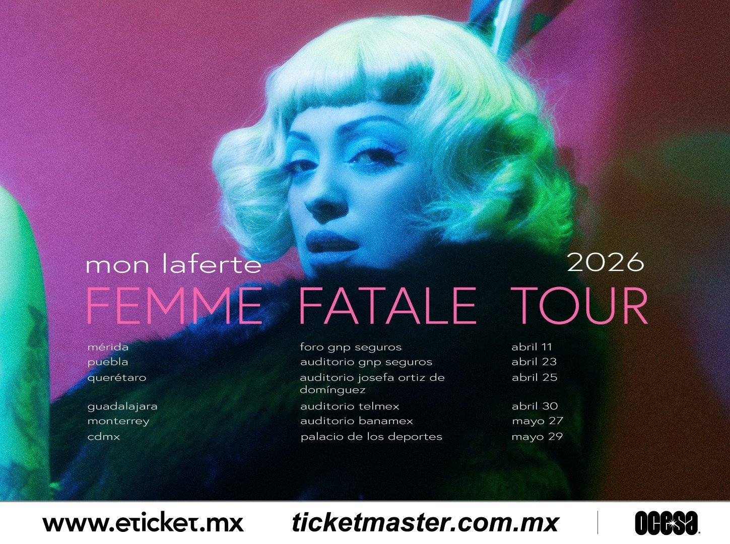¡Mon Laferte anuncia su gira Femme Fatale en México! 