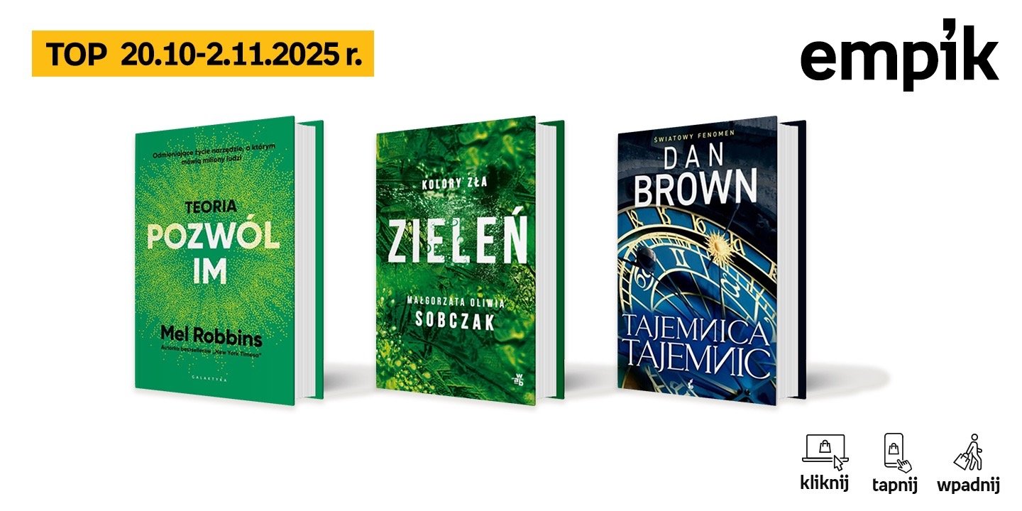 Książkowe listy bestsellerów w Empiku za okres od 20 października do 2 listopada