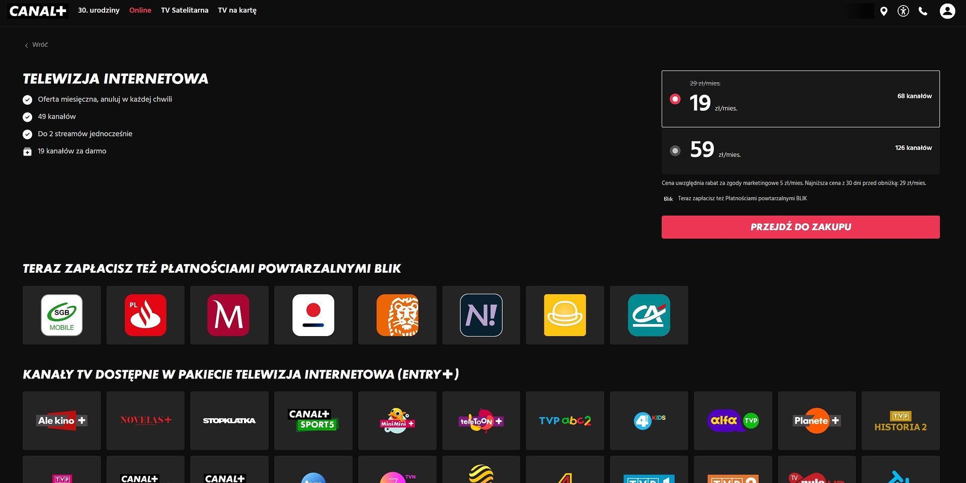SERWIS STREAMINGOWY CANAL+ Z NOWĄ OFERTĄ TELEWIZJI INTERNETOWEJ