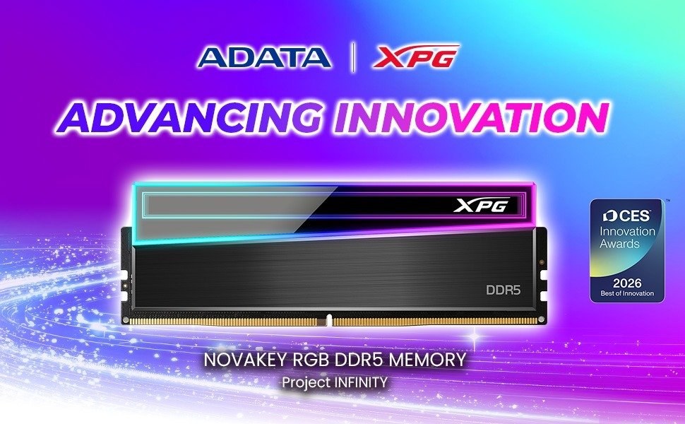 Pamięć XPG NOVAKEY RGB DDR5 z nagrodą CES 2026 "Best of Innovation"