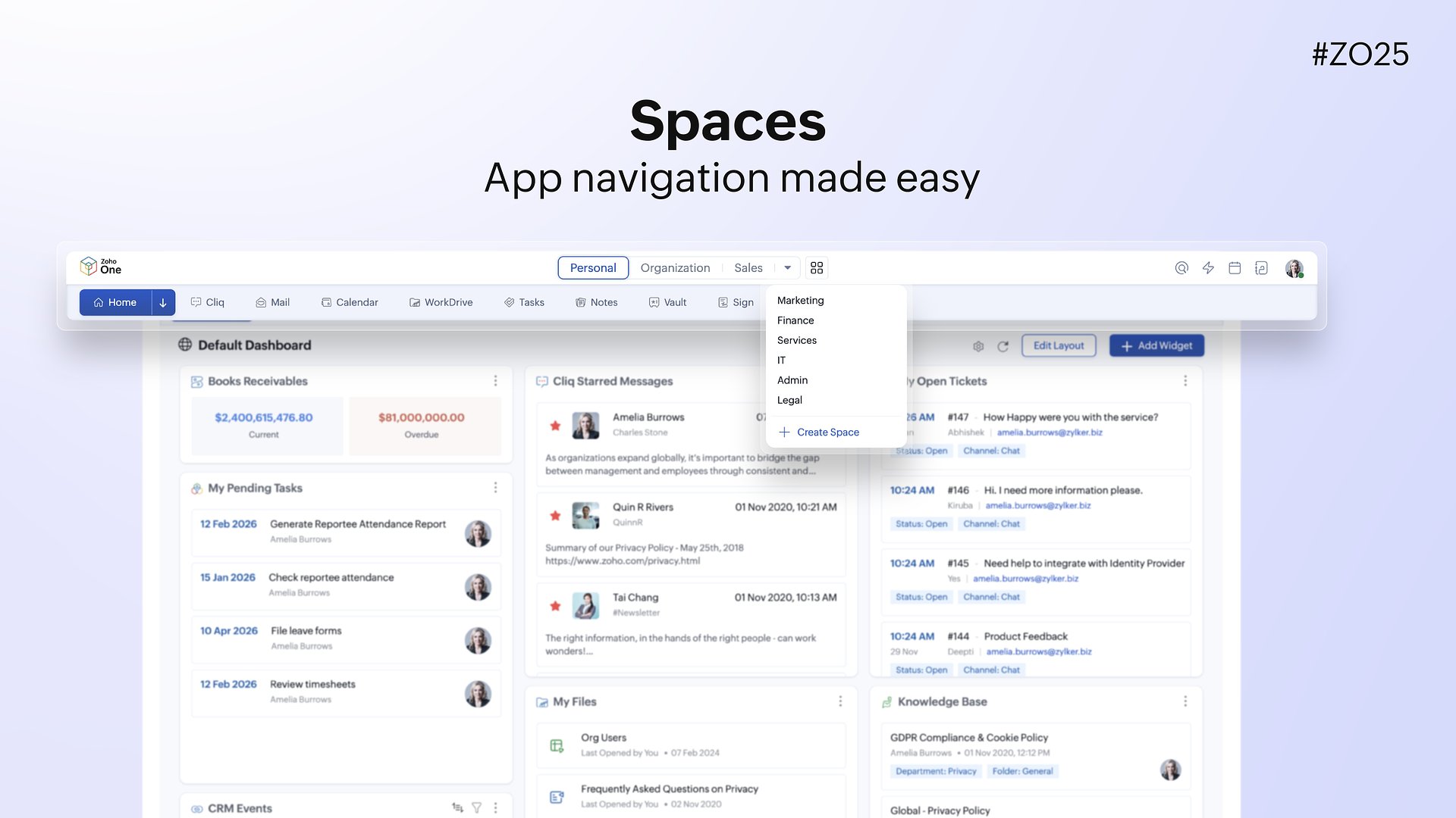 Zoho One, la plataforma integral para la gestión empresarial de Zoho, incorpora inteligencia artificial avanzada y una interfaz renovada para impulsar el trabajo empresarial del futuro