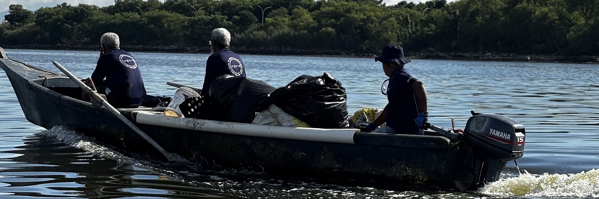 Artisan fishers remove 500 tonnes of mainly plastic waste from Guanabara Bay, Brazil