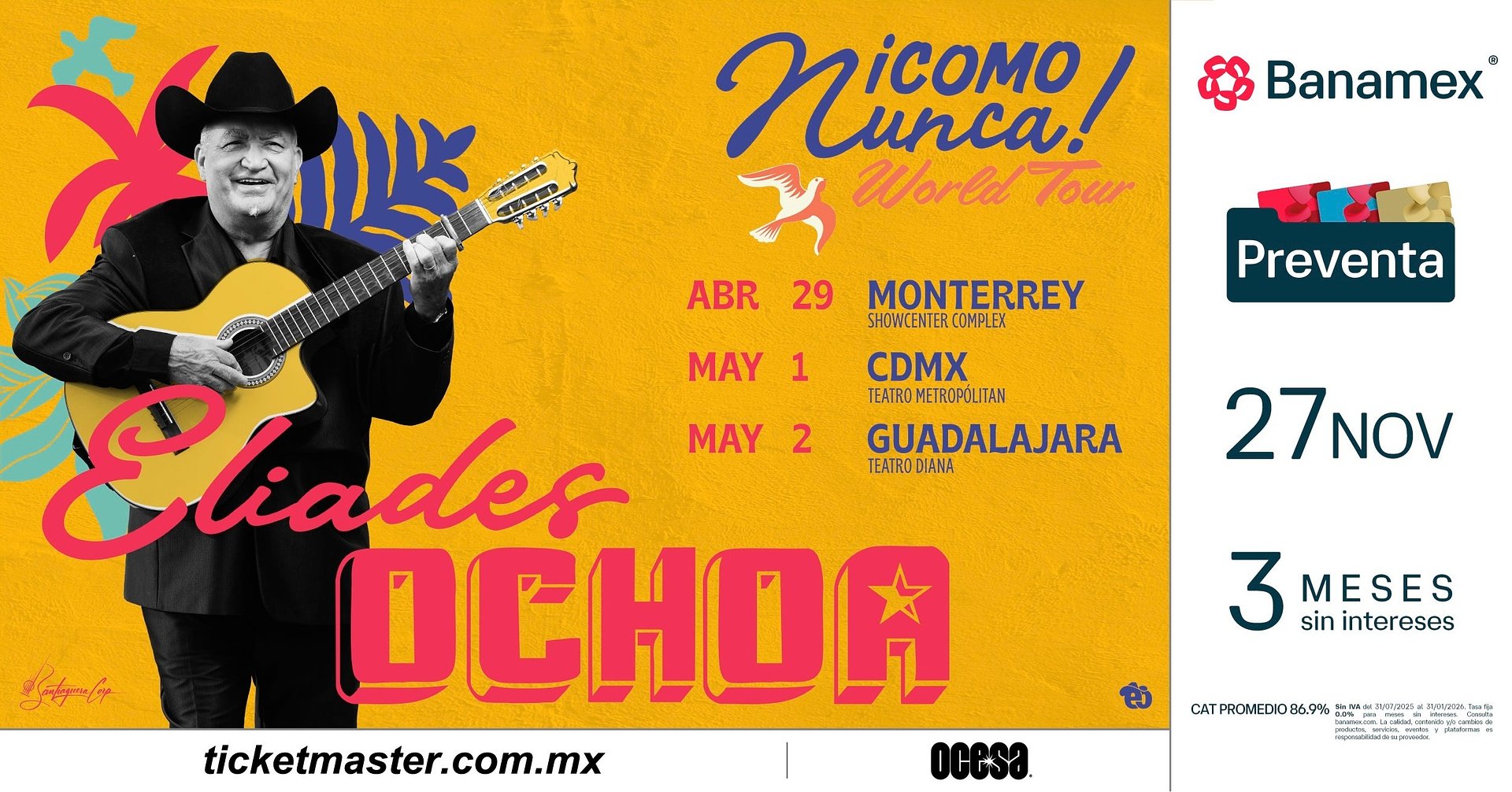 Eliades Ochoa tendrá gira por México