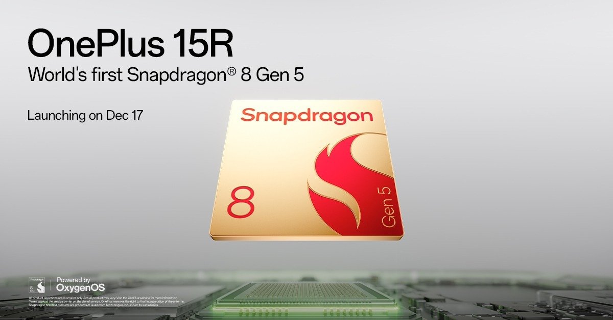 OnePlus 15R: pierwsze urządzenie na świecie wyposażone w Qualcomm Snapdragon® 8 Gen 5