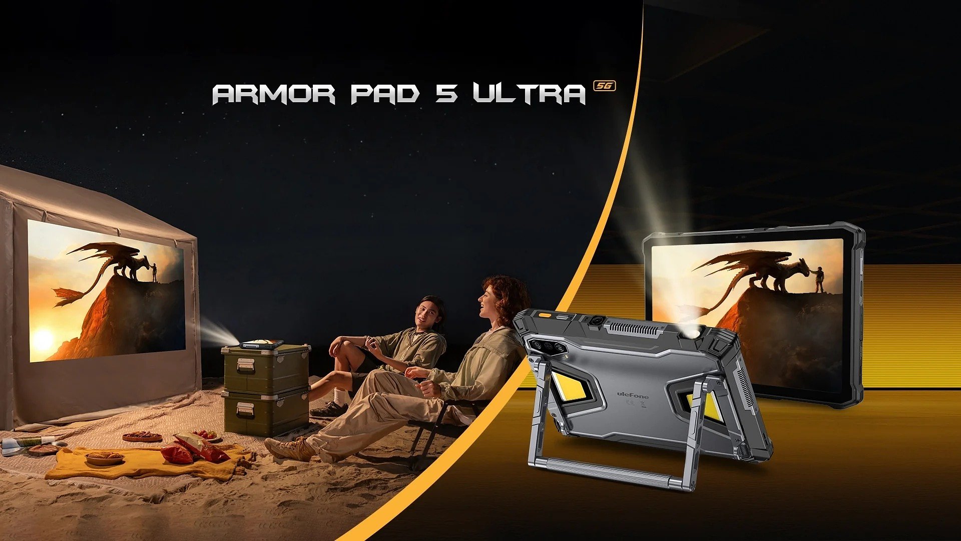 Tablet Ulefone Armor Pad 5 Ultra z wbudowanym projektorem