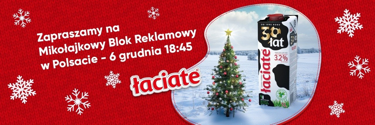 Łaciate w Mikołajkowym Bloku Reklamowym. Mlekpol kolejny raz wspiera Fundację Polsat