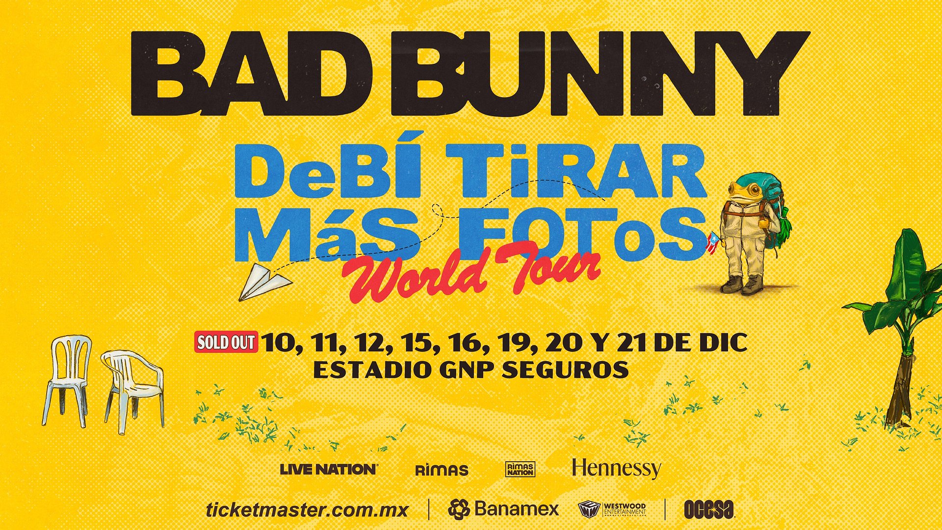 Fans de 77 países acudirán a los 8 conciertos de Bad Bunny en el Estadio GNP Seguros