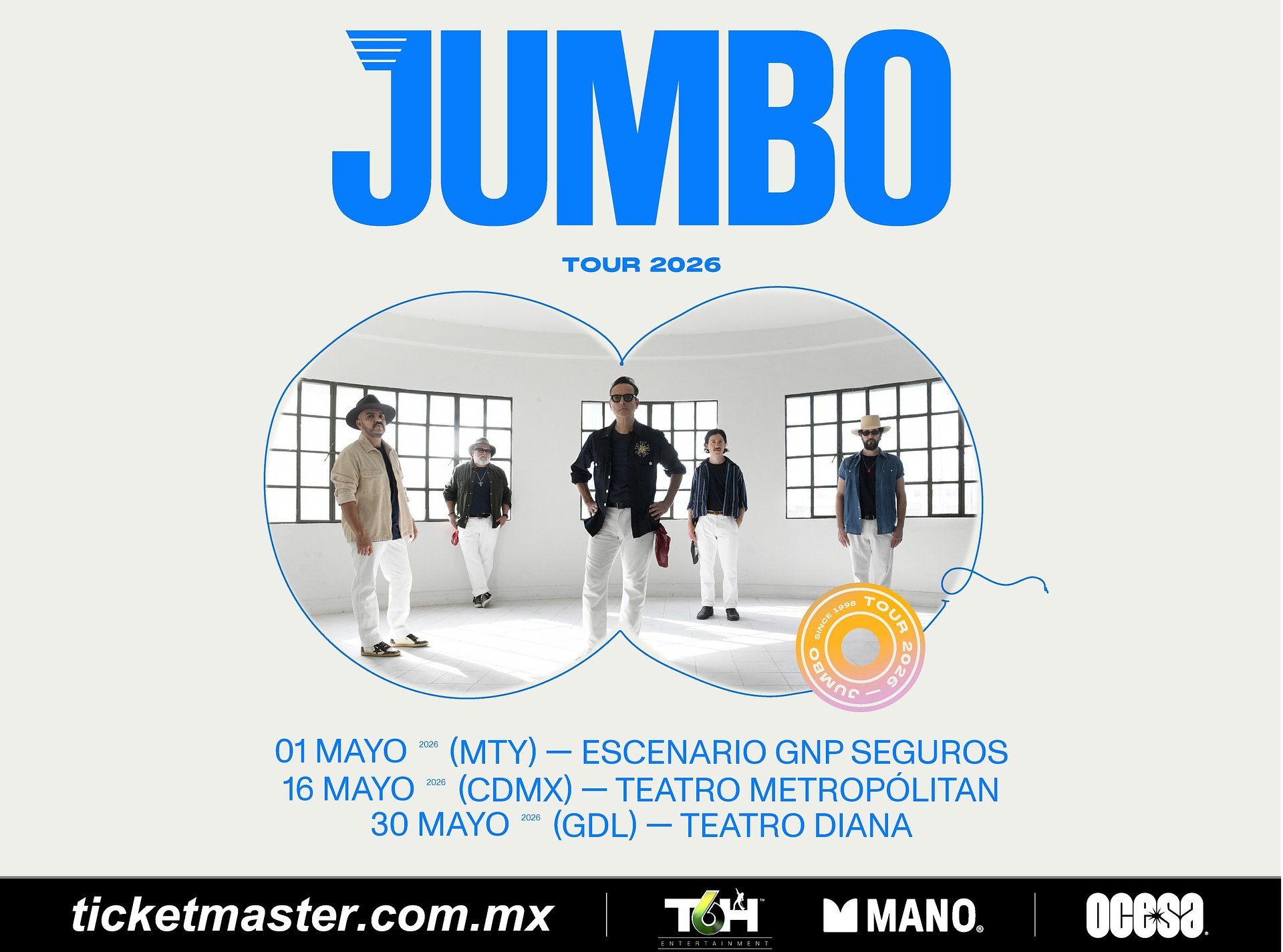 Tras una década, la icónica banda regia, Jumbo, lanza el sencillo “Voy a Quedarme” y anuncia tres presentaciones que no te puedes perder