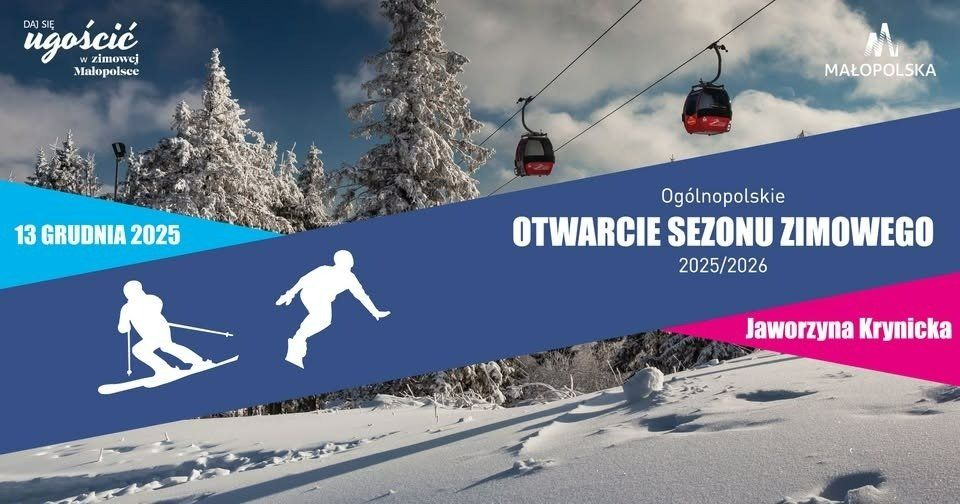 Jaworzyna Krynicka otwiera ogólnopolski sezon zimowy 2025/2026. Narciarski raj i nowy wymiar zimowej przygody na stoku z najnowszą 6 os. koleją krzesełkową Harnaś Express