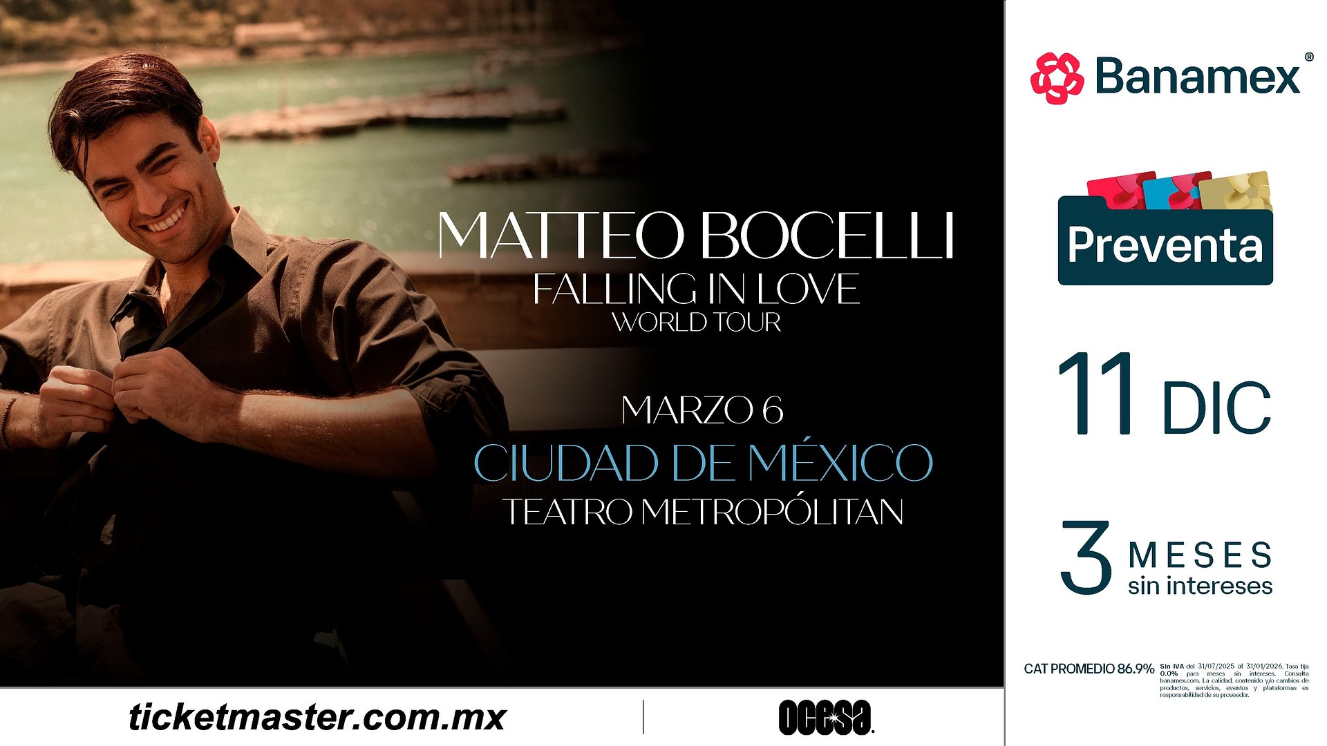 Matteo Bocelli: El joven artista italiano, figura del pop clásico contemporáneo, hará su debut en el Teatro Metropólitan