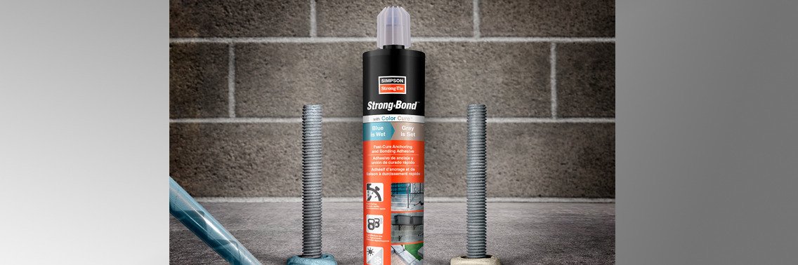 Simpson Strong-Tie Introduces Strong-Bond™, a Fast-Curing, Coloring-Changing Anchoring and Bonding Adhesive Ideal for DIYers