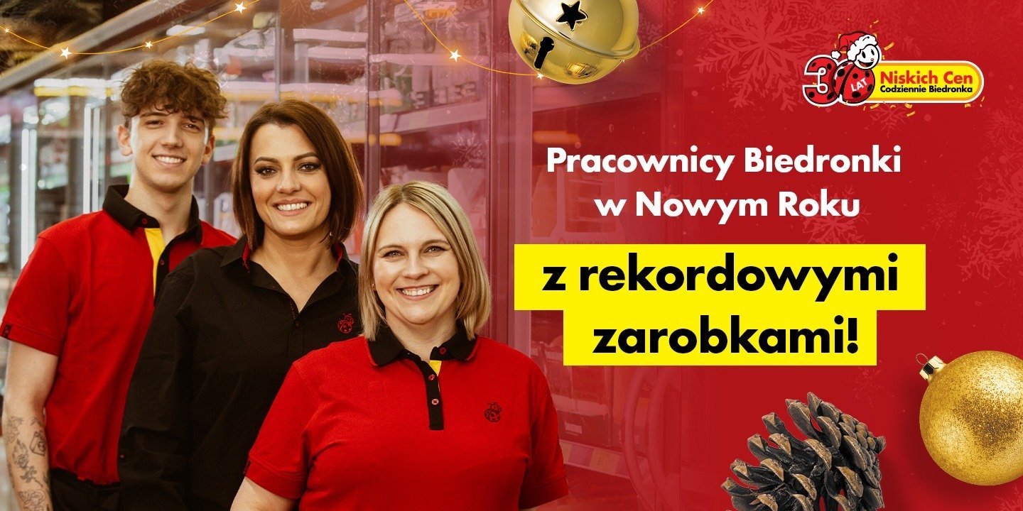 Pracownicy Biedronki w Nowym Roku z rekordowymi zarobkami od 5800 złotych brutto