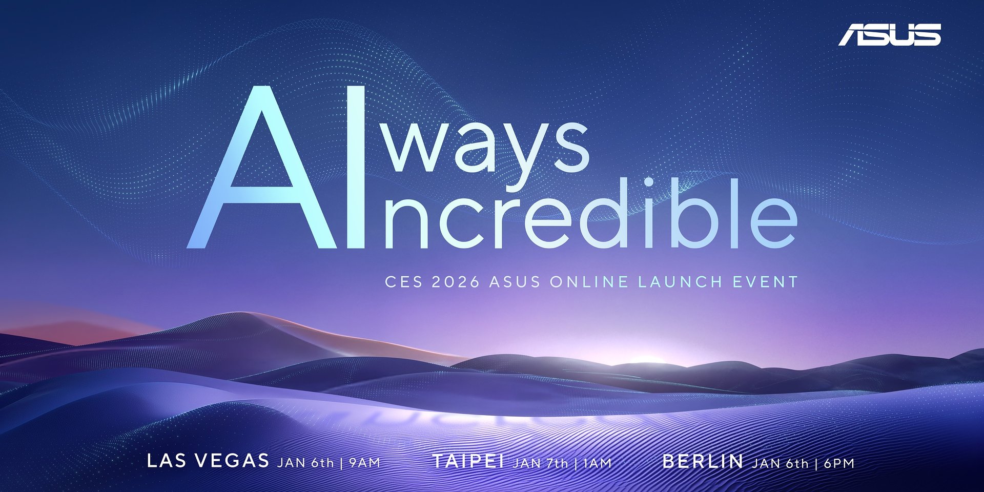 ASUS odsłania pełne spektrum innowacji AI oraz filozofię Always Incredible na CES 2026