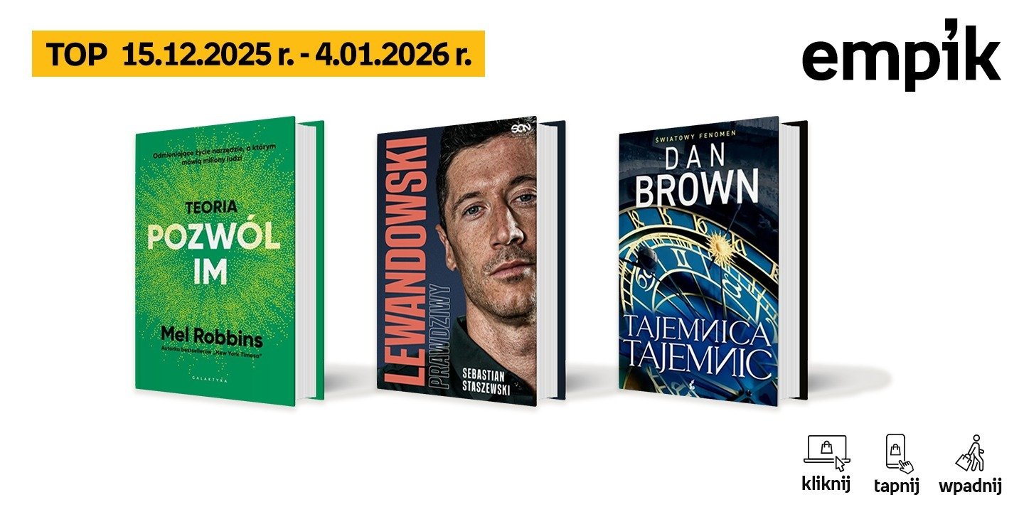 Książkowe listy bestsellerów w Empiku za okres od 15 grudnia 2025 r. do 4 stycznia 2026 r.