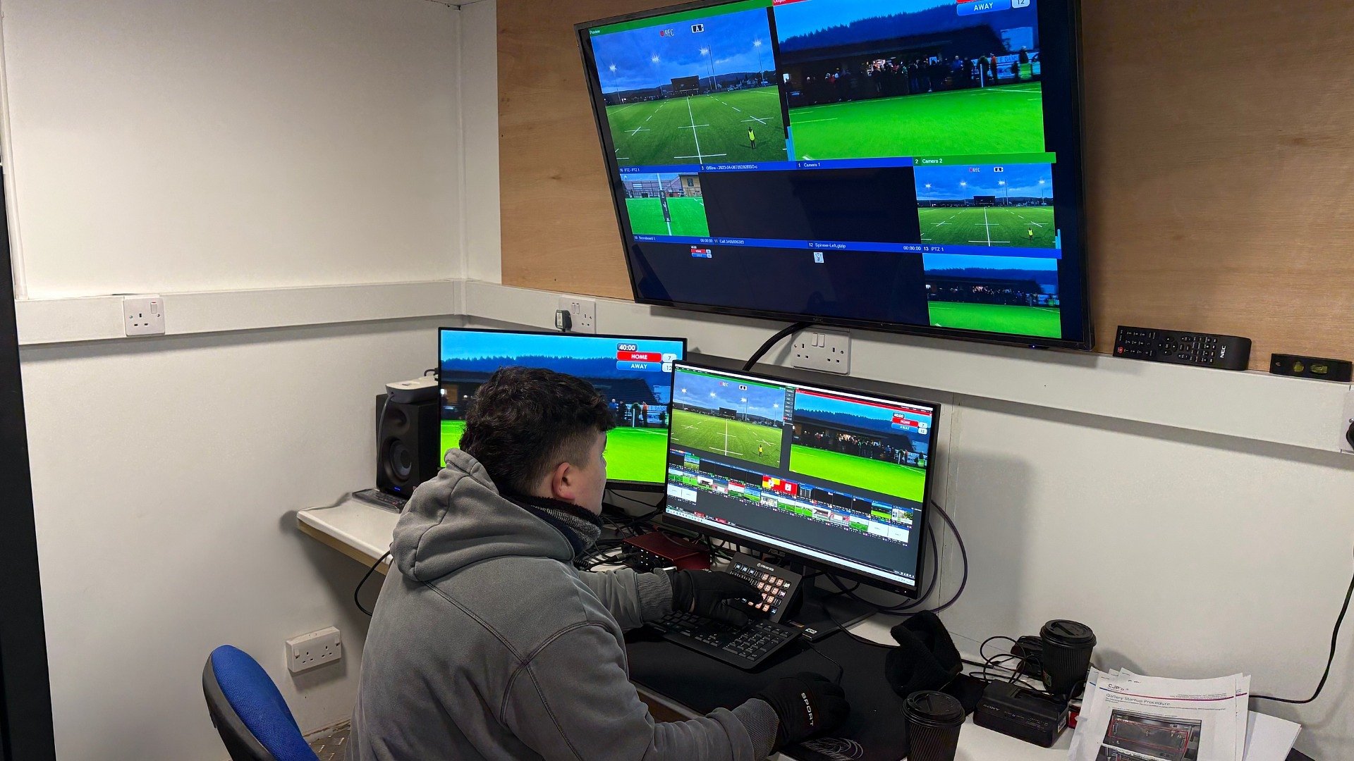 CJP Broadcast delivers new pitch-side media facility for Cinderford RFC