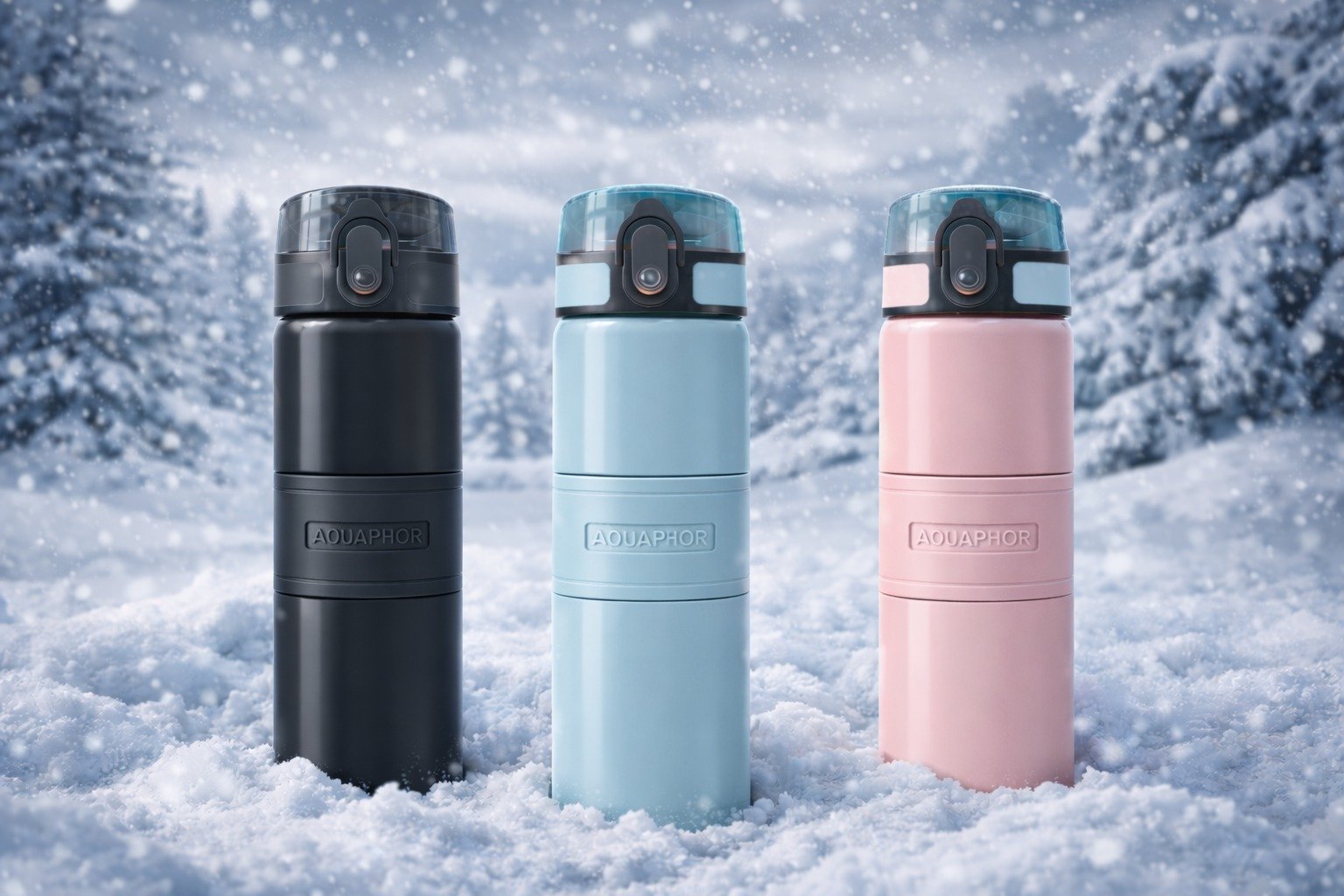 Mroźna zima niestraszna - butelki termiczne Aquaphor