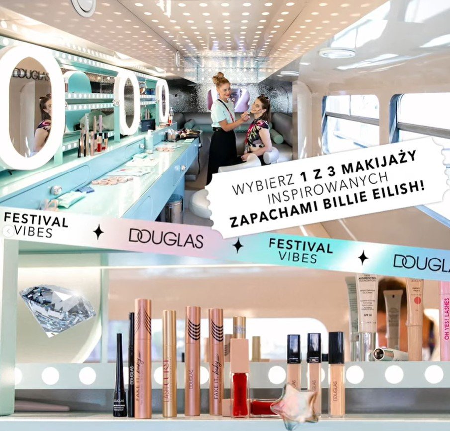 DOUGLAS BEAUTY EXPRESS W RYTMIE BILLIE EILISH W KRAKOWSKIEJ GALERII KAZIMIERZ