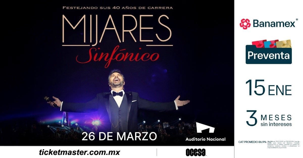 Mijares celebra 40 años de carrera con concierto sinfónico