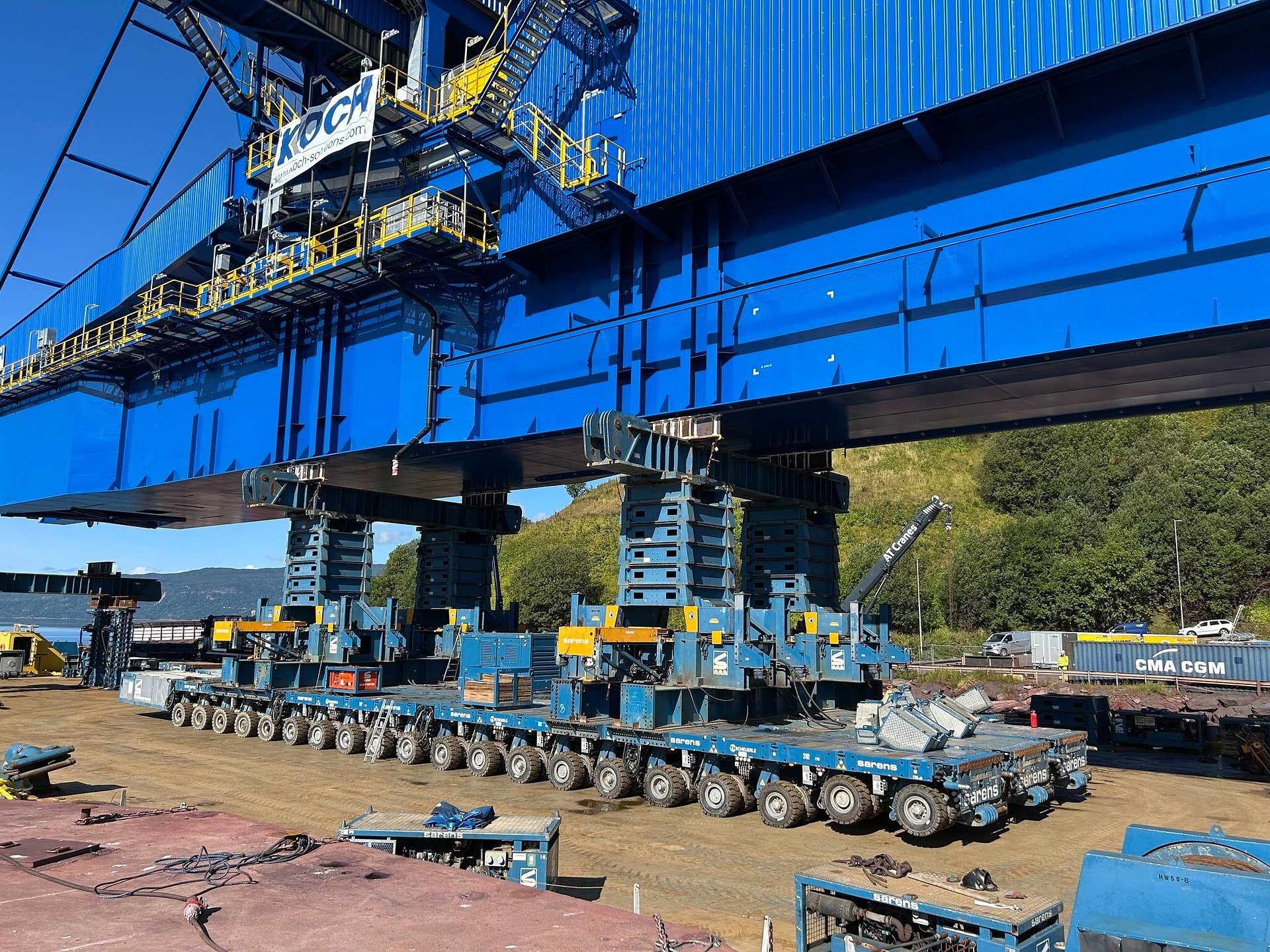 Sarens installs LKAB's new 2,200-ton shiploader in the port of Narvik for more efficient and environmentally responsible operation
