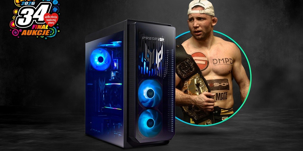 Acer gra z WOŚP: dwie aukcje na 34. Finał – unikatowy Predator Orion 7000 z customizacją CzugA oraz trening MMA z mistrzem KSW Adrianem Bartosińskim i wspólny mecz w CS2