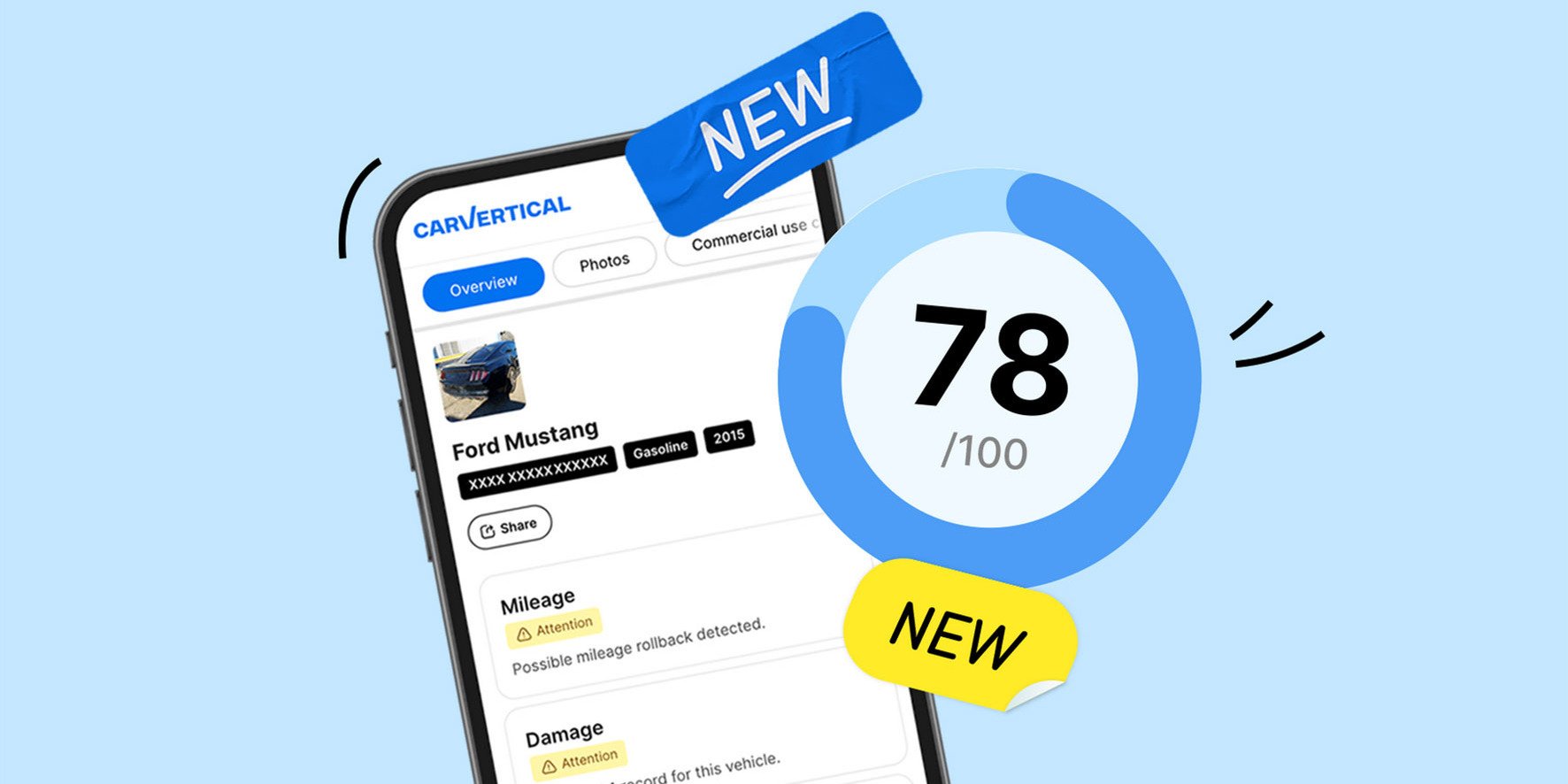 carVertical wprowadza nowy wskaźnik w raportach historii pojazdu – Ocena carVertical