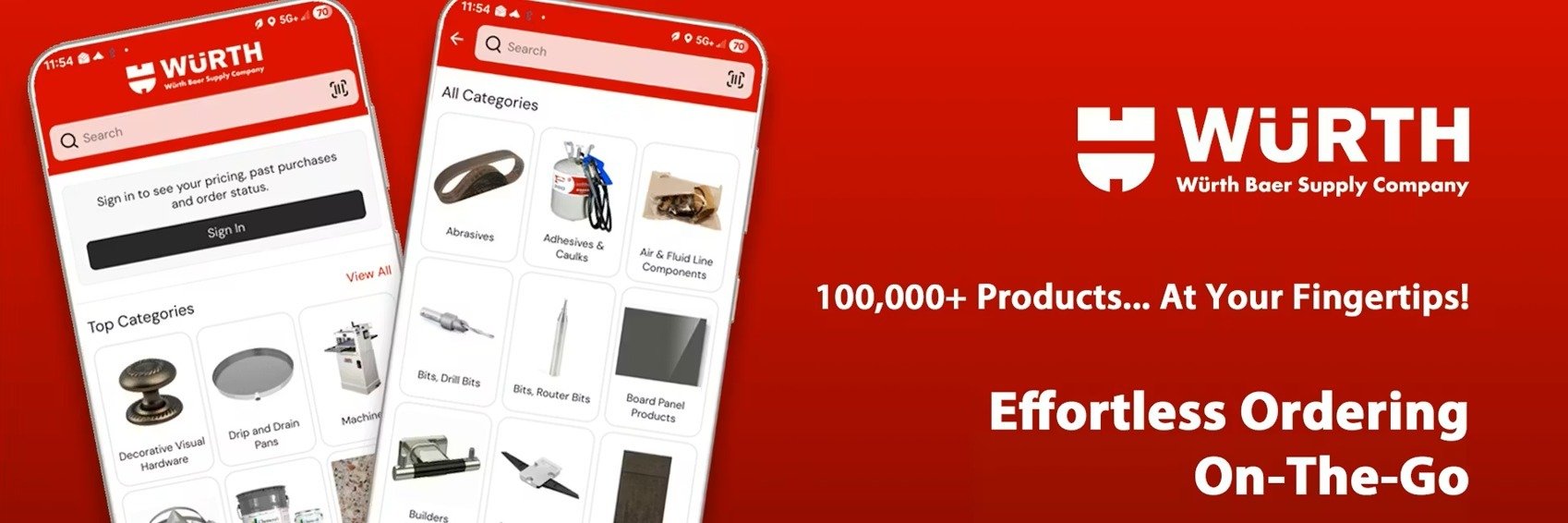Würth Baer Supply Company Launches New Mobile App for iOS and Android